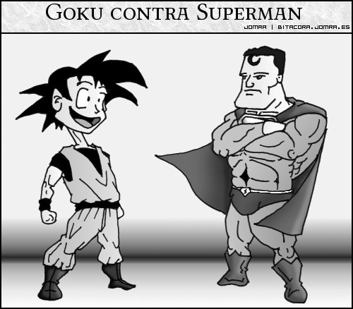 Goku contra Superman, tira cómica